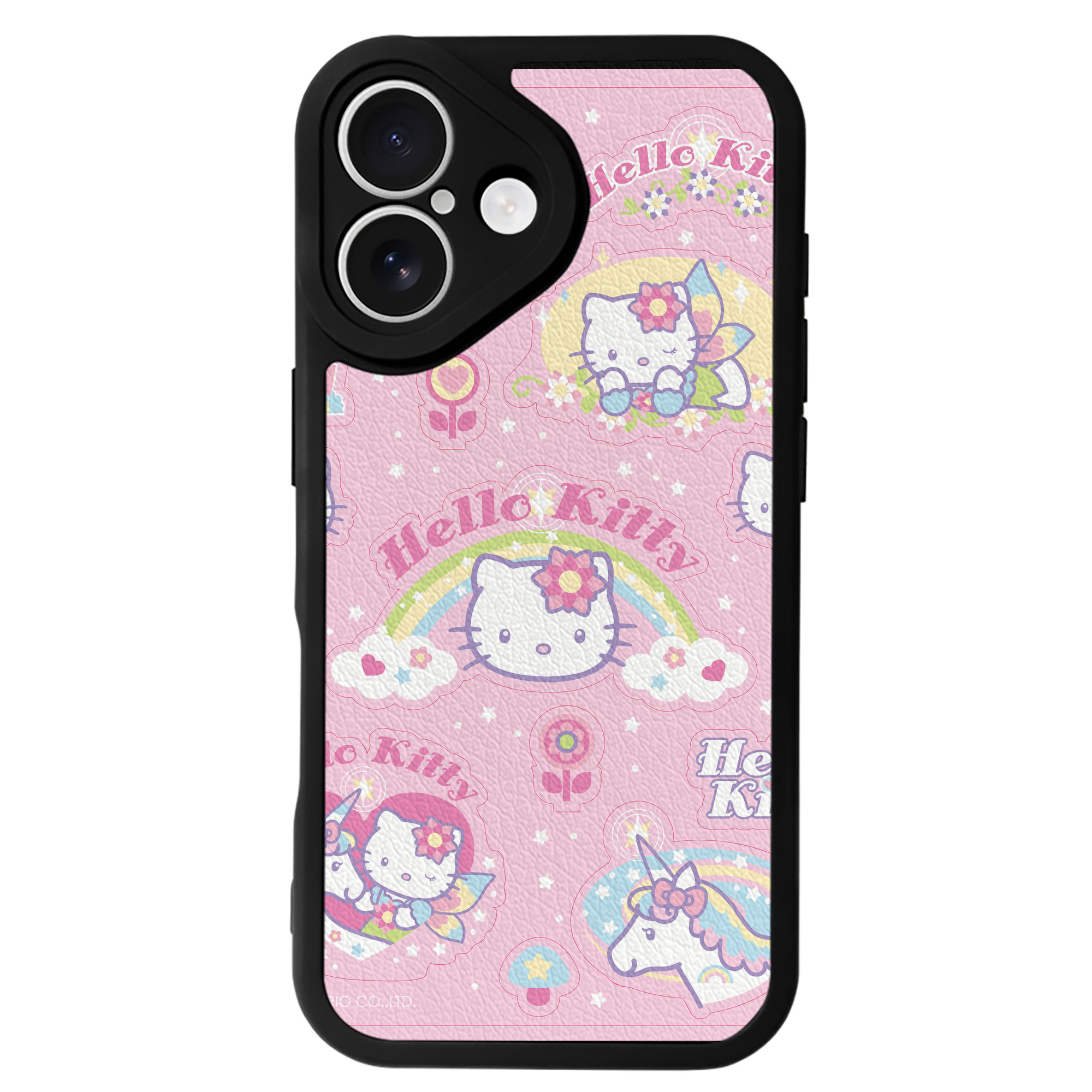 （画像用） Hello Kitty ハローキティ 【iPhone 16シリーズ対応】シリコンスマホケース（レザー調） 材質：シリコン
